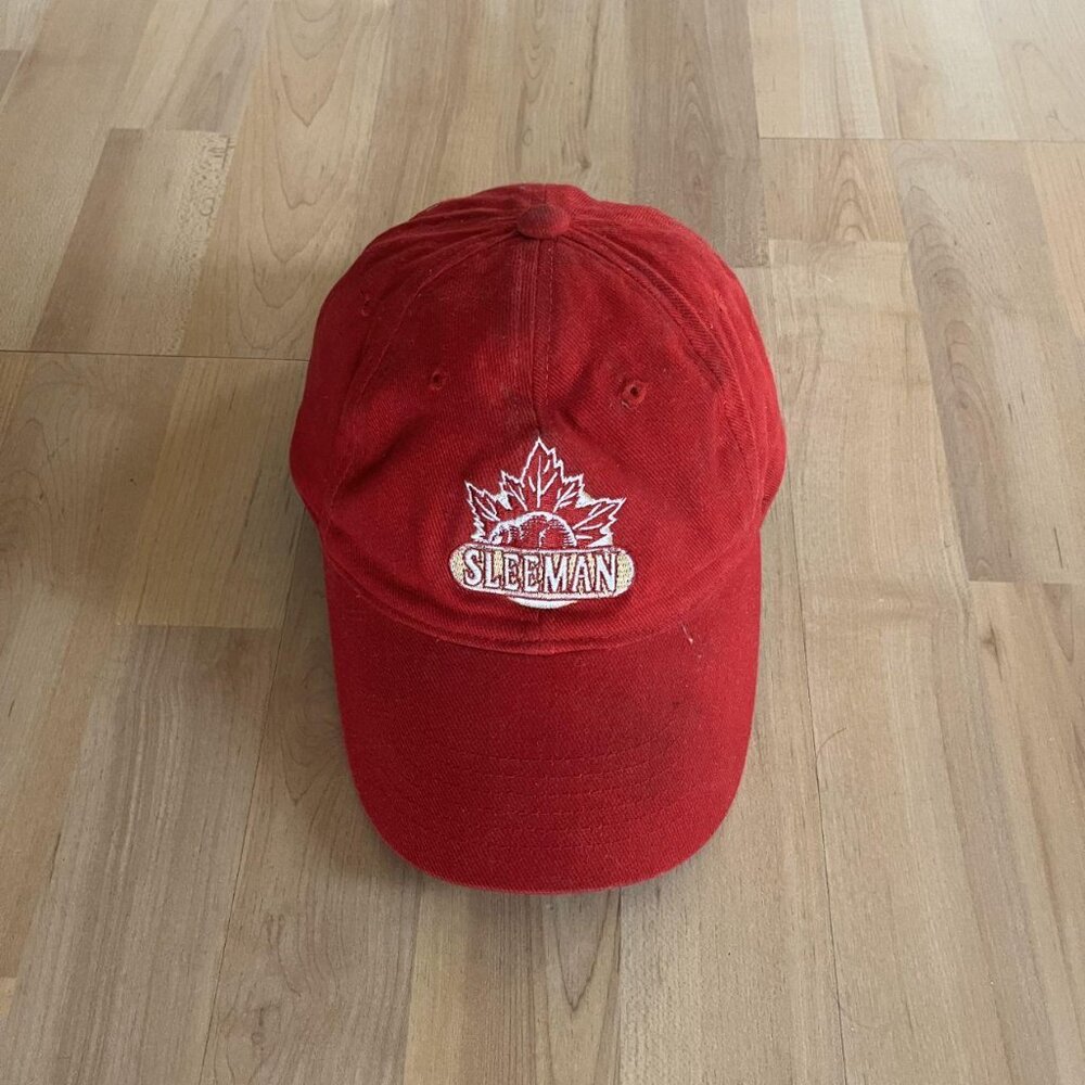 Vintage 2003 Red Sleeman Leaf Beer Hat